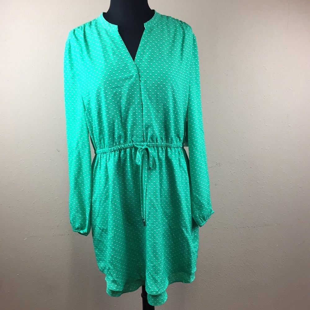 Maison Jules Long Sleeve Short Sheath Dress